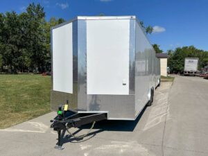 8.5×24 V-Nose Tandem Enclosed Trailer with Elect Pkg A/C and Cabinets - Image 2