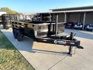 7×14 Gorilla Telescopic IBeam Dump Trailer with 2ft Sides (2) 7K Axles - Image 9
