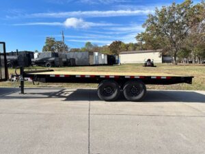 8.5×18 Deckover Trailer (2) 7,000lb Axles with Slide Out Ramps - Image 4