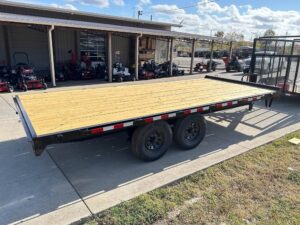 8.5×18 Deckover Trailer (2) 7,000lb Axles with Slide Out Ramps - Image 7
