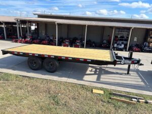 8.5×18 Deckover Trailer (2) 7,000lb Axles with Slide Out Ramps - Image 8