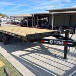 8.5×18 Deckover Trailer (2) 7,000lb Axles with Slide Out Ramps