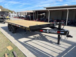 8.5×18 Deckover Trailer (2) 7,000lb Axles with Slide Out Ramps