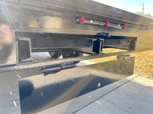 8.5×18 Deckover Trailer (2) 7,000lb Axles with Slide Out Ramps - Image 13