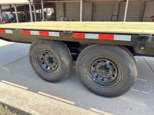 8.5×18 Deckover Trailer (2) 7,000lb Axles with Slide Out Ramps - Image 14