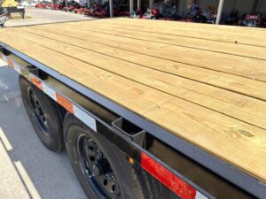 8.5×18 Deckover Trailer (2) 7,000lb Axles with Slide Out Ramps - Image 15
