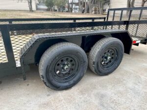 7×20 Powder Coated Utility Trailer with Side Gate and 18″ Mesh (2) 3,500lb Axles - Image 14