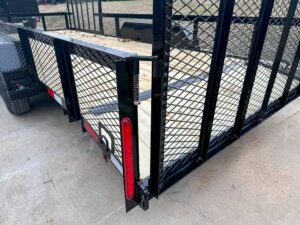 7×20 Powder Coated Utility Trailer with Side Gate and 18″ Mesh (2) 3,500lb Axles - Image 15
