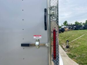 7×14 Enclosed V-Nose Trailer Silver with Ladder Racks (2) 3,500lb Axles Storage - Image 14