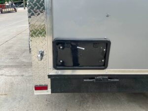 7×14 Enclosed V-Nose Trailer Silver with Ladder Racks (2) 3,500lb Axles Storage - Image 11