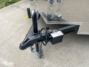 7×14 Enclosed V-Nose Trailer Silver with Ladder Racks (2) 3,500lb Axles Storage - Image 15