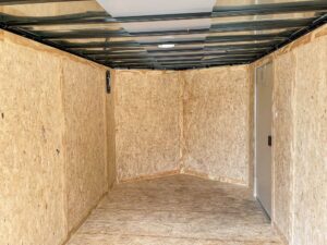 7×14 Enclosed V-Nose Trailer Silver with Ladder Racks (2) 3,500lb Axles Storage - Image 17