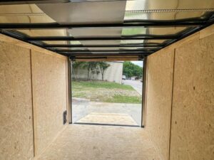 7×14 Enclosed V-Nose Trailer Silver with Ladder Racks (2) 3,500lb Axles Storage - Image 21