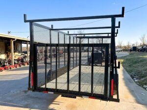 6.4×16 Straight Deck Utility Trailer 6ft Mesh Sides Ladder Racks (2) 3,500lb Axles - Image 5