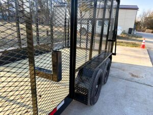 6.4×16 Straight Deck Utility Trailer 6ft Mesh Sides Ladder Racks (2) 3,500lb Axles - Image 11