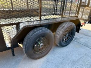 6.4×16 Straight Deck Utility Trailer 6ft Mesh Sides Ladder Racks (2) 3,500lb Axles - Image 12