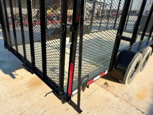 6.4×16 Straight Deck Utility Trailer 6ft Mesh Sides Ladder Racks (2) 3,500lb Axles - Image 15