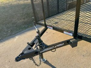 6.4×16 Straight Deck Utility Trailer 6ft Mesh Sides Roof (2) 3,500lb Axles - Image 11