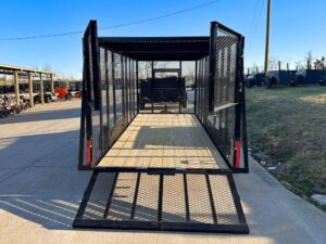 6.4×16 Straight Deck Utility Trailer 6ft Mesh Sides Roof (2) 3,500lb Axles - Image 15