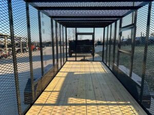 6.4×16 Straight Deck Utility Trailer 6ft Mesh Sides Roof (2) 3,500lb Axles - Image 16