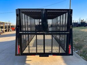 6.4×16 Straight Deck Utility Trailer 6ft Mesh Sides Roof (2) 3,500lb Axles - Image 17