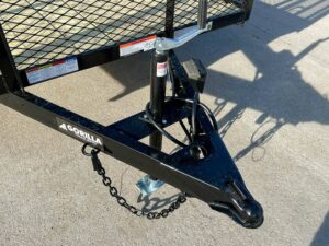 7×14 Powder Coated Dovetail Utility Trailer 4ft Mesh Sides (2) 3,500lb Axles - Image 11