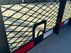 7×14 Powder Coated Dovetail Utility Trailer 4ft Mesh Sides (2) 3,500lb Axles - Image 12