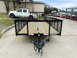 6.4×20 2ft Mesh Sides Utility Trailer Dovetail (2) 3500lb Axle - Image 2