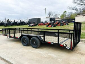 6.4×20 2ft Mesh Sides Utility Trailer Dovetail (2) 3500lb Axle - Image 6