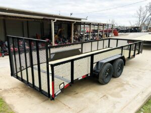 6.4×20 2ft Mesh Sides Utility Trailer Dovetail (2) 3500lb Axle - Image 8