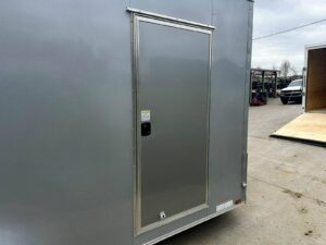 7×16 Silver V-Nose Enclosed Trailer (2) 3,500lb Axles 7ft Interior - Image 15