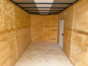 7×16 Silver V-Nose Enclosed Trailer (2) 3,500lb Axles 7ft Interior - Image 18