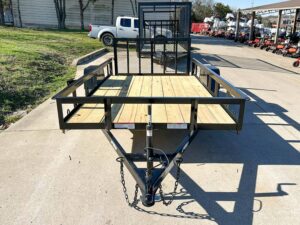 6.4×12 Powder Coated Dovetail Utility Trailer With Gate 3500lb Axle - Image 3
