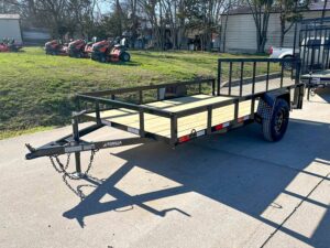 6.4×12 Powder Coated Dovetail Utility Trailer With Gate 3500lb Axle - Image 2