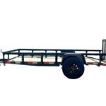 6.4×12 Powder Coated Dovetail Utility Trailer With Gate 3500lb Axle