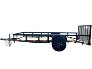 6.4×12 Powder Coated Dovetail Utility Trailer With Gate 3500lb Axle