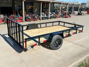 6.4×12 Powder Coated Dovetail Utility Trailer With Gate 3500lb Axle - Image 5
