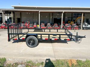 6.4×12 Powder Coated Dovetail Utility Trailer With Gate 3500lb Axle - Image 6