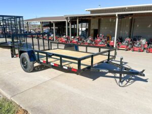 6.4×12 Powder Coated Dovetail Utility Trailer With Gate 3500lb Axle - Image 7