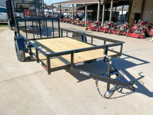 6.4×12 Powder Coated Dovetail Utility Trailer With Gate 3500lb Axle - Image 8