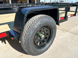 6.4×12 Powder Coated Dovetail Utility Trailer With Gate 3500lb Axle - Image 14