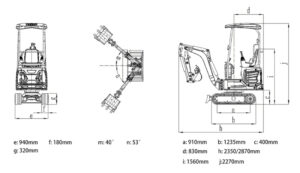 Mini Excavator with Kubota Engine & Advanced Hydraulics | HUAYEE HY14G - Image 6