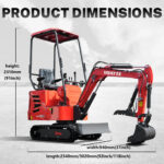 Mini Excavator – Hydraulic Thumb Clamp, 13.5HP Rato Engine Gas Powered | HUAYEE HY12C - Image 5