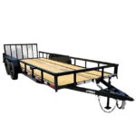 6.4×18 Utility Trailer Powder Coated Dovetail (2) 3,500lb Axles 7k GVWR