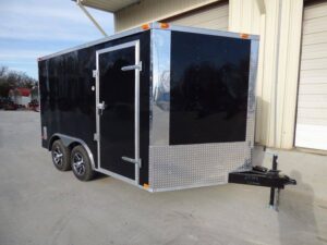 Enclosed Trailer 8.5’x12′ Black – V-Nose Equipment Hauler Storage - Image 8
