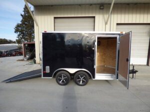 Enclosed Trailer 8.5’x12′ Black – V-Nose Equipment Hauler Storage - Image 7