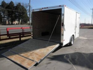 8.5×12 V-Nose Enclosed Trailer 3,500lb Axle Storage - Image 8