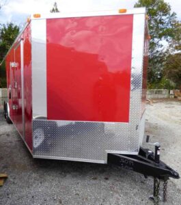 Enclosed Trailer 8.5’x24′ Red & Black Equipment Hauler Storage - Image 3