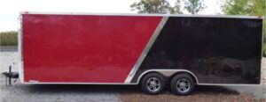 Enclosed Trailer 8.5’x24′ Red & Black Equipment Hauler Storage - Image 5
