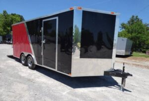 Enclosed Trailer 8.5 x 18′ Red & Black – Car Hauler Storage - Image 2